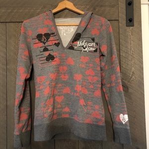 Volcom Heart Printed Hooded Long Sleeve
